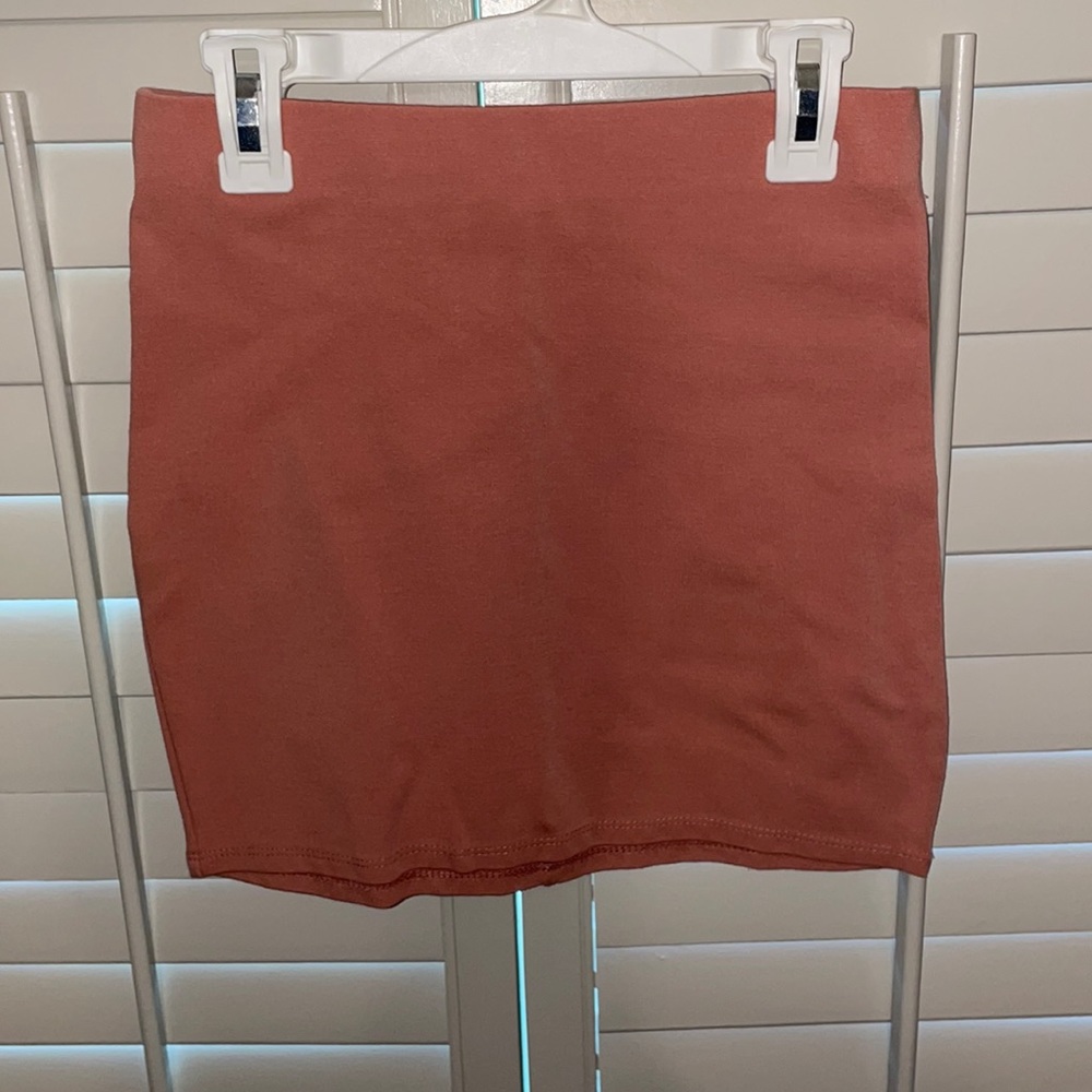 Pink mini skirt